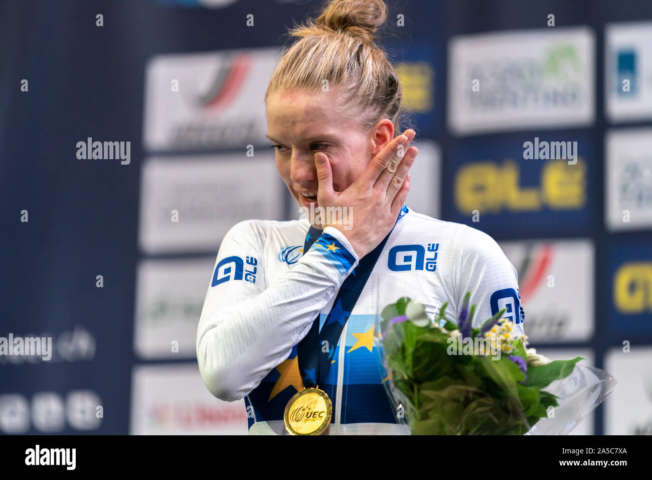 Franziska Brausse GER während der uec Titel Radfahren Europäische Meisterschaft am Oktober, 18 2019 in Apeldoorn, Niederlande. (Foto von SCS/Sander Chamid Stockfoto