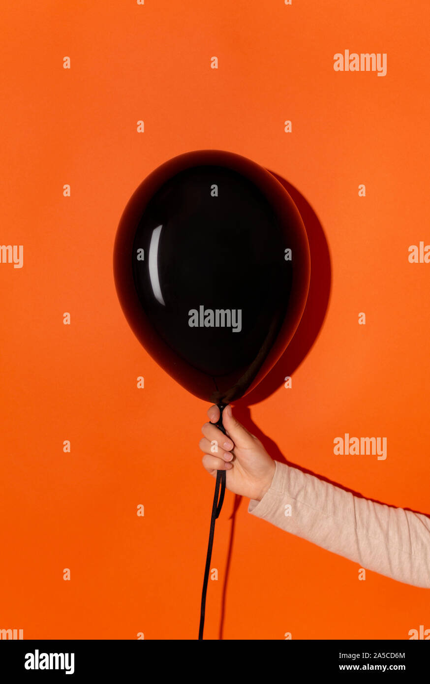 Schwarz gruselige Halloween Ballon mit Platz für Text kopieren Stockfoto