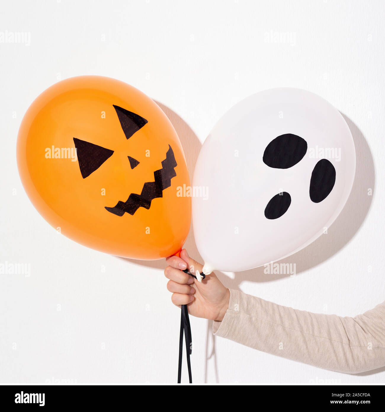 Halloween Luftballons ghost und Kürbis scary Party vorbereiten Stockfoto