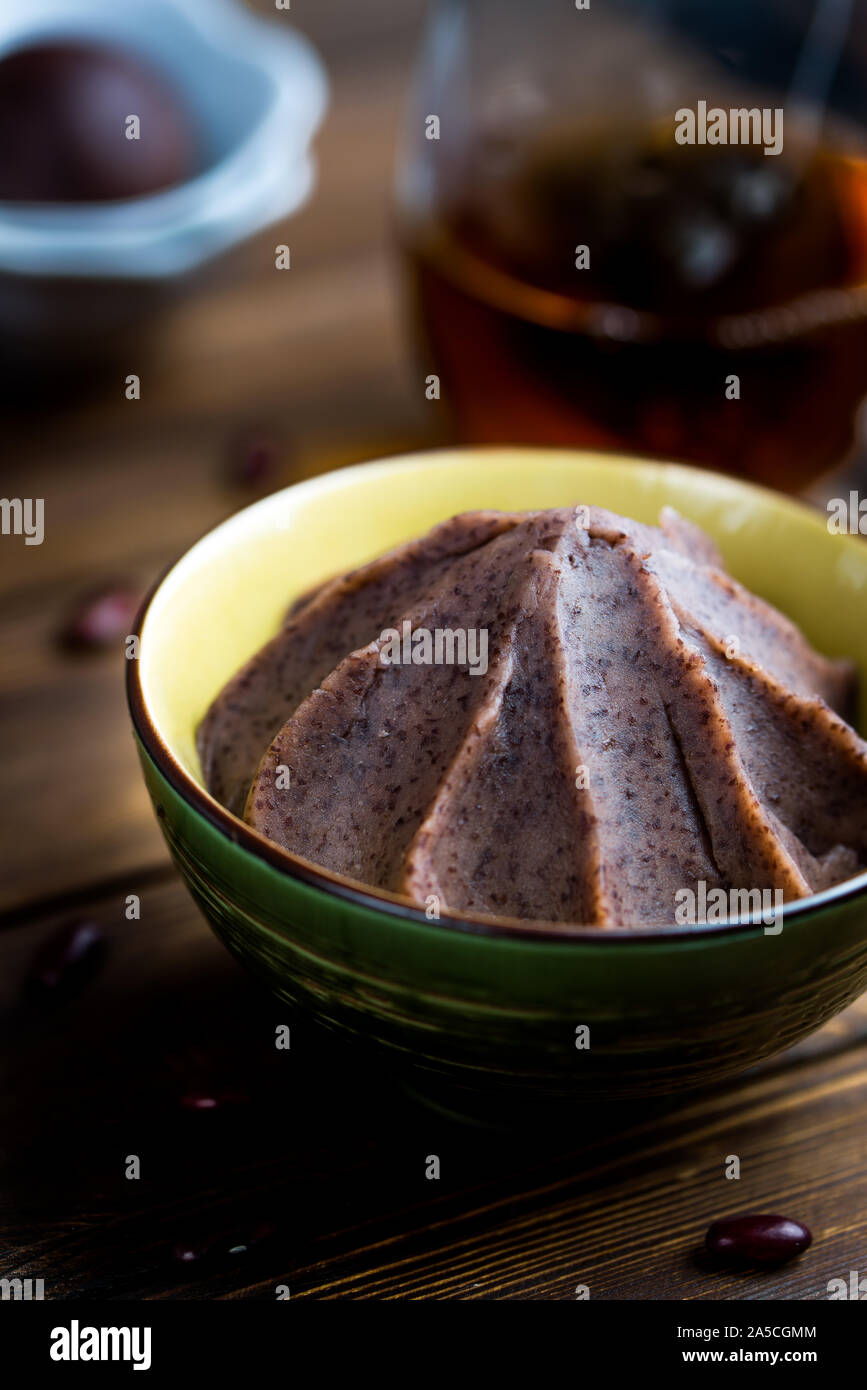 Anko Japanische süsse rote Bohnen Stockfoto