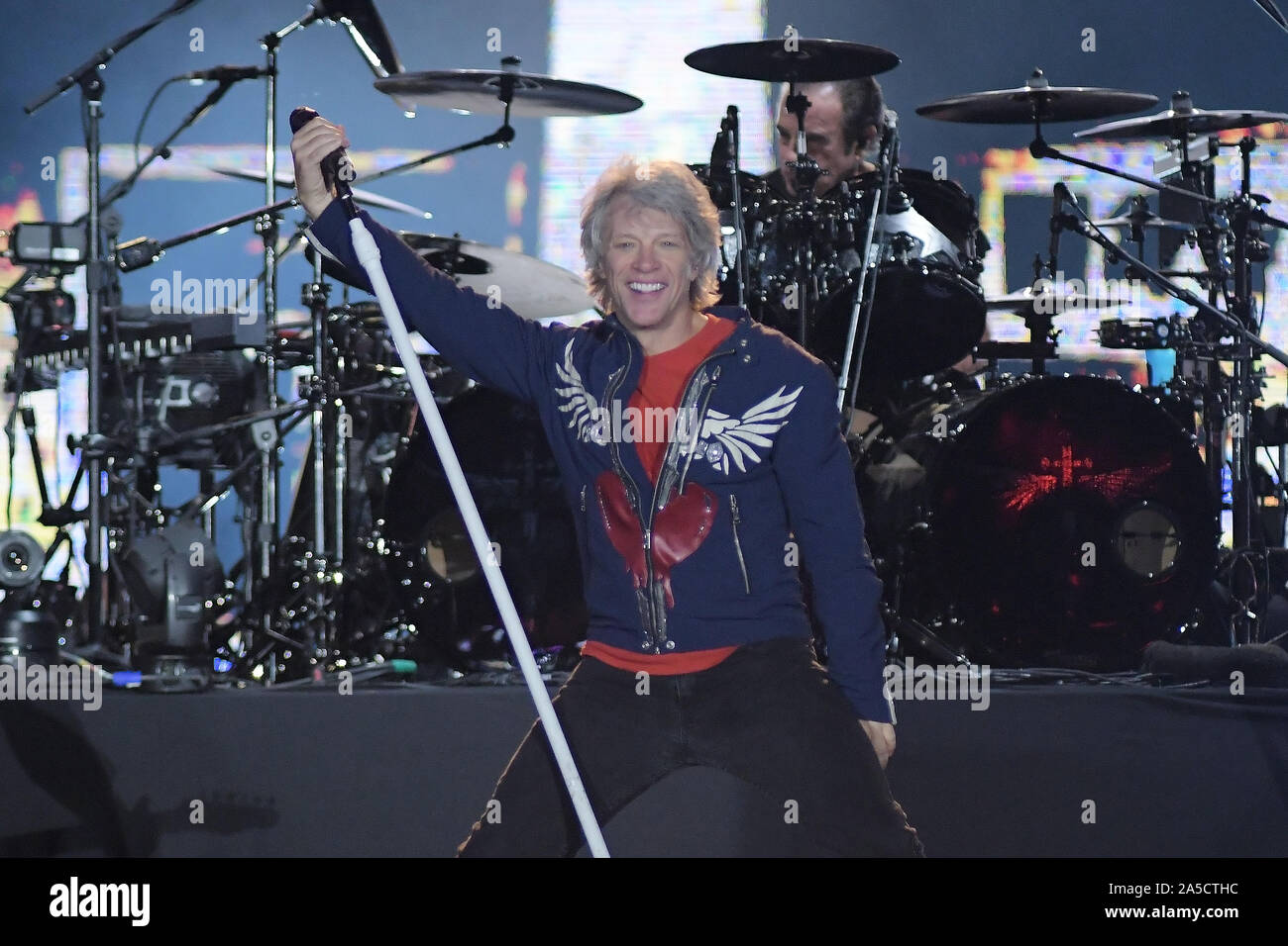 Rio de Janeiro, 30. September 2019. Sänger Jon Bon Jovi der Band Bon Jovi, während einer Show bei Rock in Rio 2019 in Rio de Janeiro Stockfoto