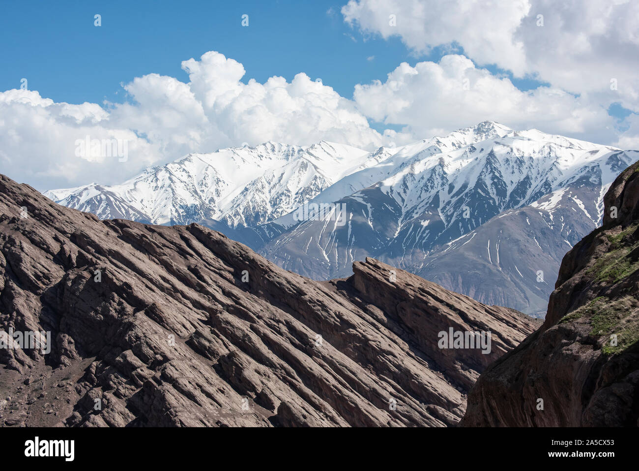 Touren in den Alborz Gebirge, der Iran. Stockfoto
