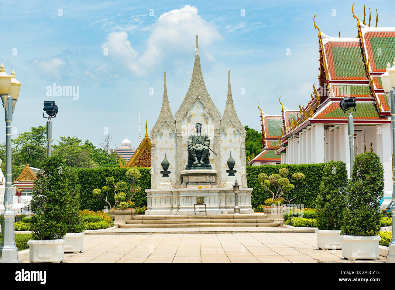 Royal Pavilion Mahajetsadabadin, wo die Stadt die Siegerehrung stattgefunden, an der Ecke der Ratchadamnoen Road, Bangkok. Stockfoto