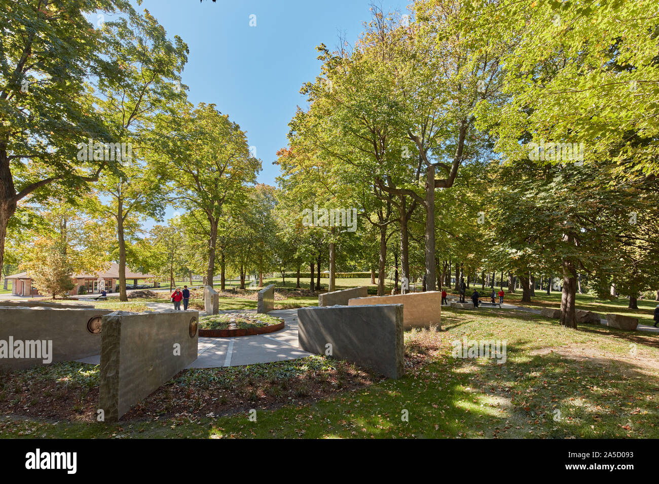 Landschaft des Monument in Queenston Heights Ontario Kanada Nationen. Ein Denkmal für die einheimischen Kämpfer auf kanadischer Seite im Krieg von 1812 Stockfoto