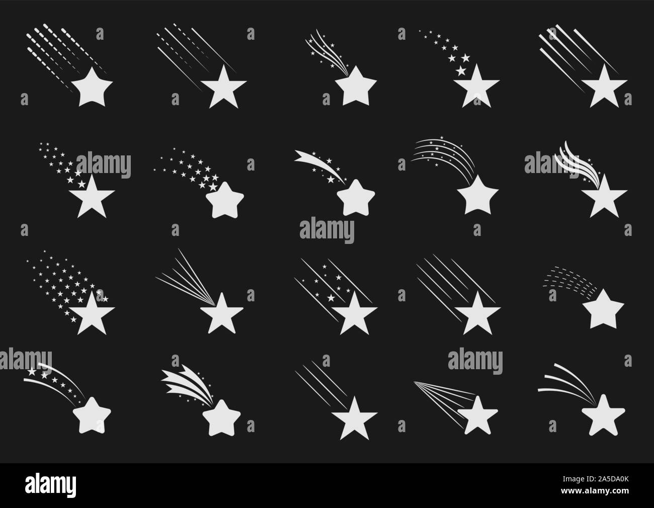 Shooting Star-Symbole Stock Vektor