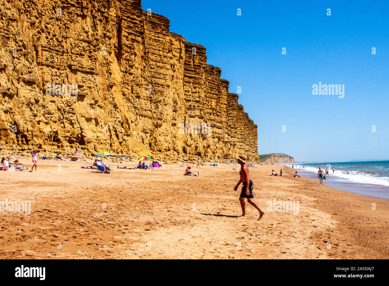 Poldark Drehort, Bridport Hafen und Einlass in Bridport, West Bay, Dorset Stockfoto