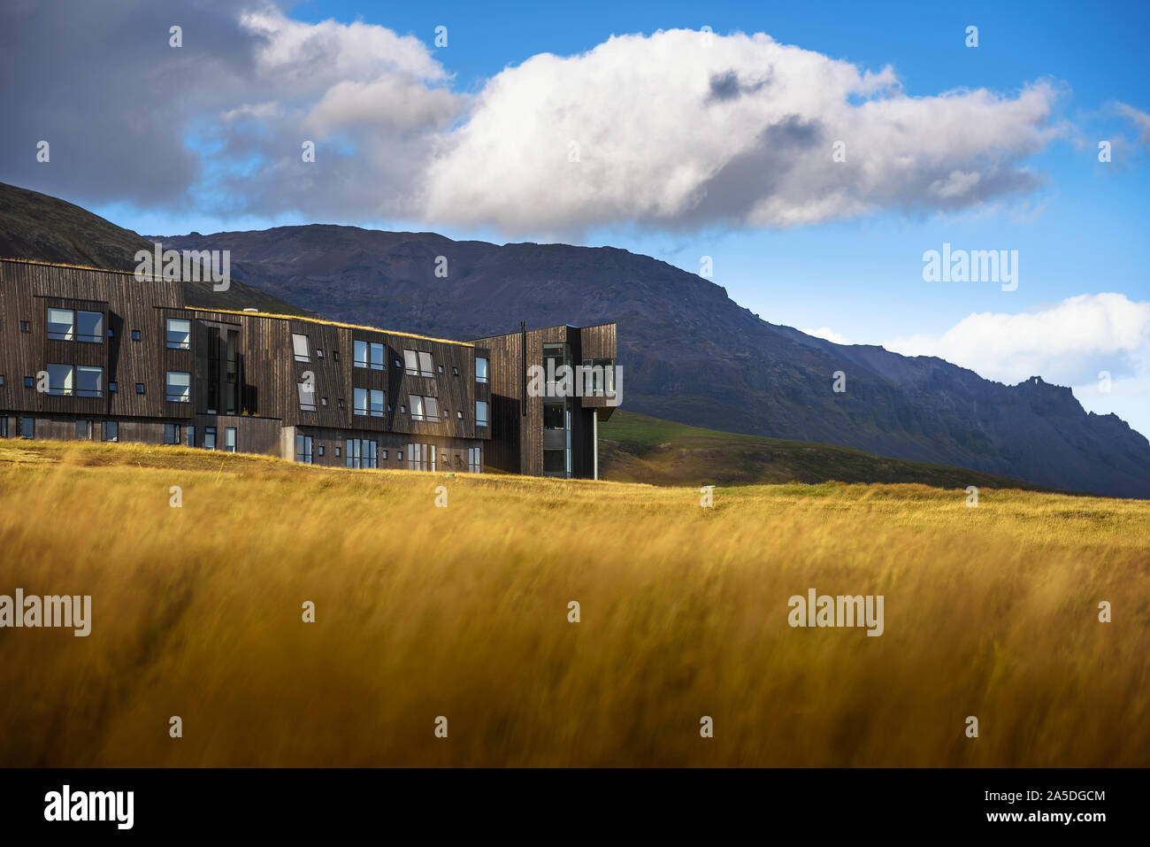 Fosshotel Gletscher Lagune mit einem Restaurant an der Ring Road in Island entfernt Stockfoto