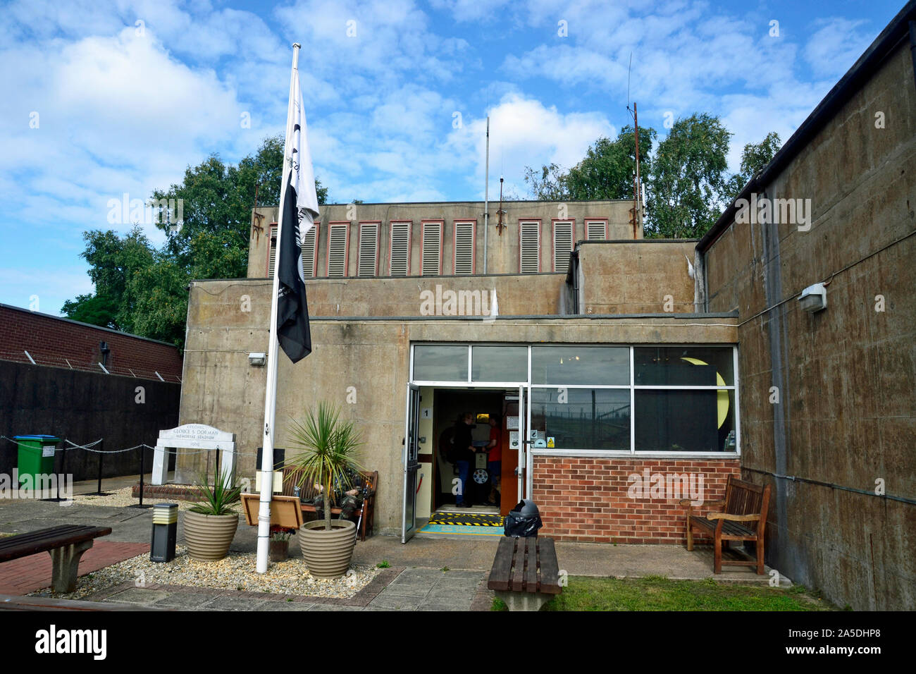 Eingang des Bentwaters Museum zum Kalten Krieg, in der Nähe von Woodbridge, Suffolk, Großbritannien Stockfoto