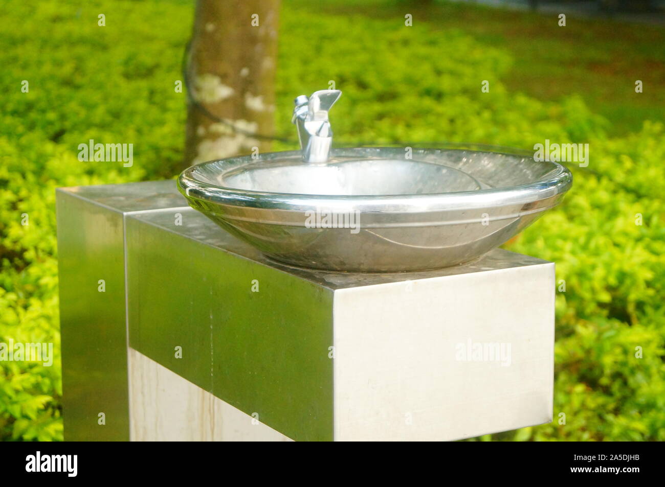 Direkte Trinkwasser Einrichtungen Stockfoto