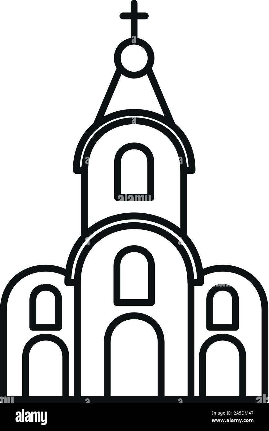 Stadt Kapelle Symbol. Umrisse Stadt Kapelle vektor Symbol für Web Design auf weißem Hintergrund Stock Vektor