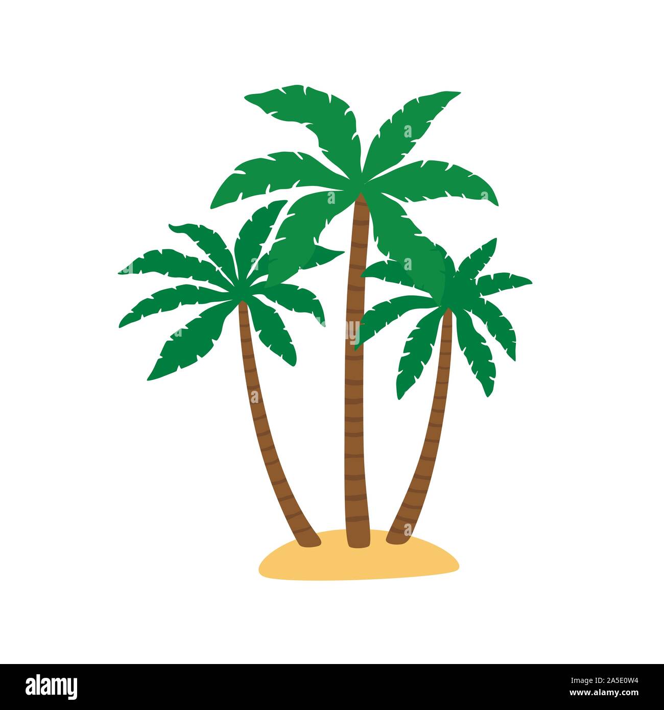 Palmen isoliert auf Weiss. Vector Illustration Stock Vektor