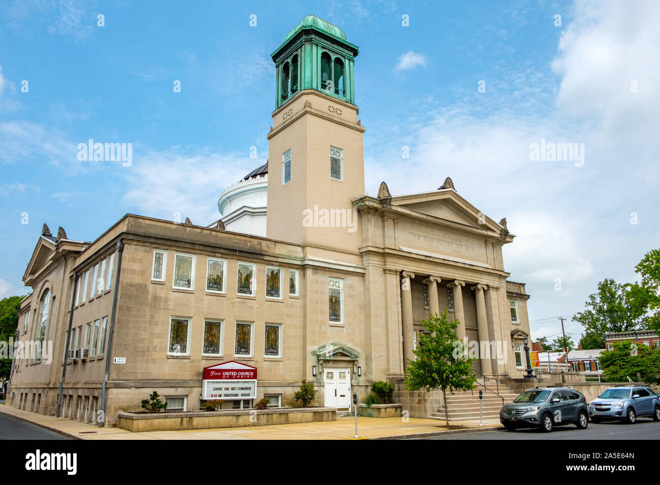 Erste Vereinigte Kirche Christi, 30 North Pitt Street, Carlisle, Pennsylvania Stockfoto