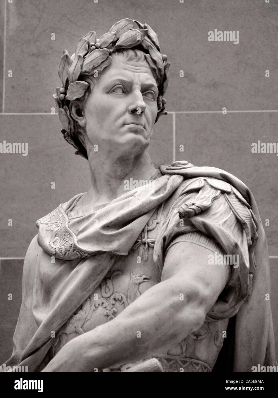 Gaius Julius Caesar 100 - 44 v. Chr. römische Kaiser allgemeine Staatsmann (Roman, Italien,) von Nicolas Coustou 1658 - 1733 Barock Frankreich, gespiegelt (Foto) Stockfoto