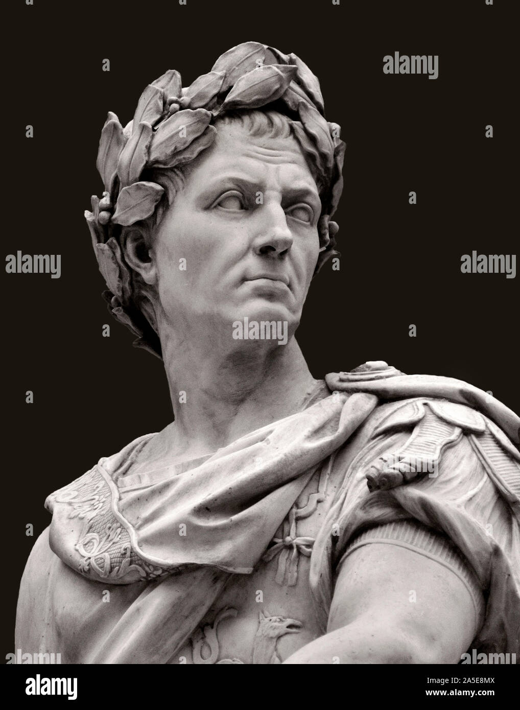 Gaius Julius Caesar 100 - 44 v. Chr. römische Kaiser allgemeine Staatsmann (Roman, Italien,) von Nicolas Coustou 1658 - 1733 Barock Frankreich, gespiegelt (Foto) Stockfoto