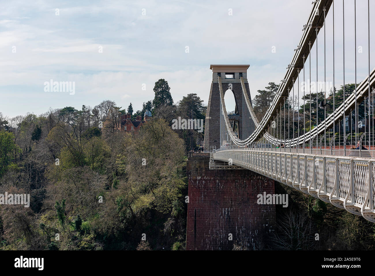 UK, Bristol, April 2019 - Bristol Suspension Bridge über den Avon Gorge Stockfoto