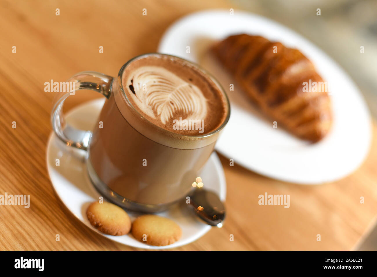Kaffee, Espresso, Tee, Macha, Cappuccino, Mocca Stockfoto