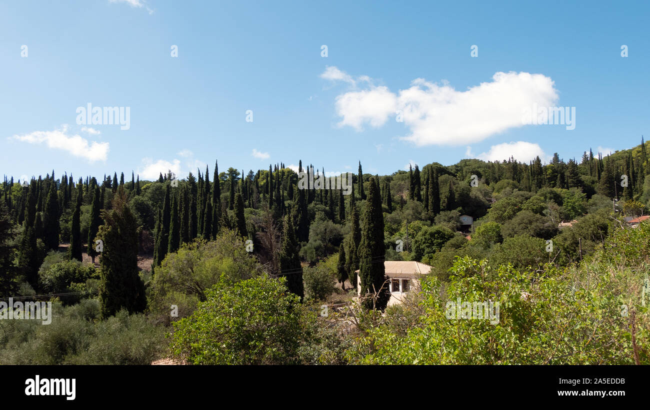 Schöne Berglandschaft auf Zakynthos Insel Stockfoto