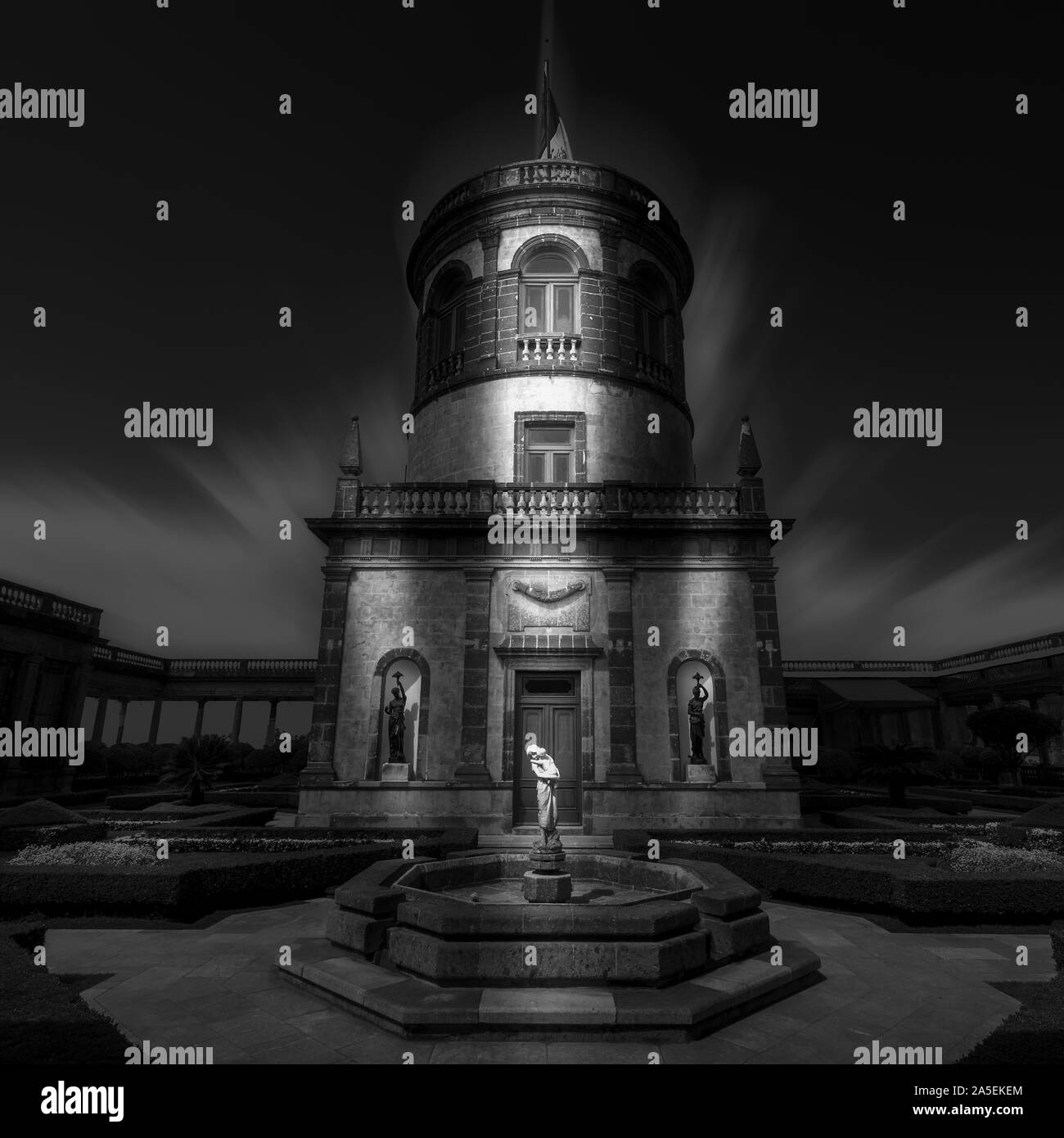 Castillo de Chapultepec, Mexiko City, Mexiko. Stockfoto