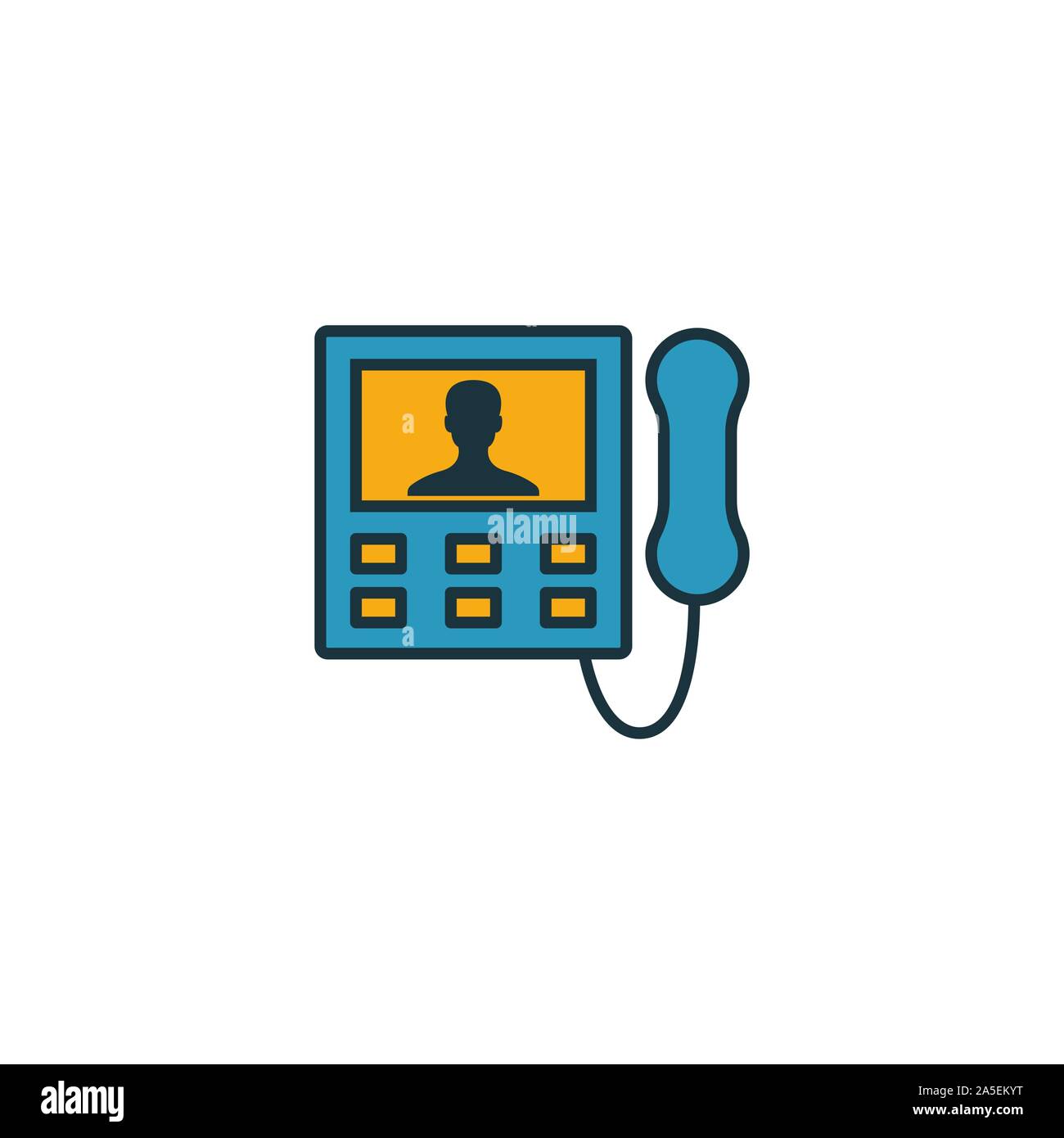 Intercom Icon Set. Vier Elemente in verschiedenen Stilen aus Haushalt ...