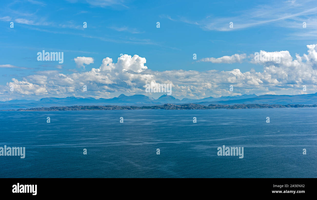 Isle of Rona von der Isle of Skye - Ansichten Stockfoto