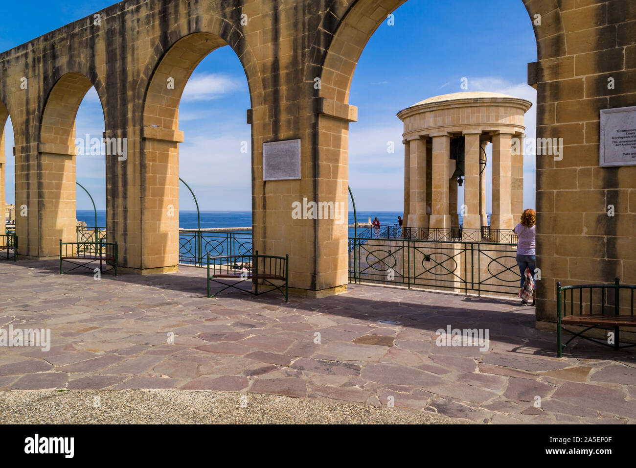 Valletta ist eine wunderschöne historische Stadt und andere bezaubernde Orte auf der Insel Malta. Stockfoto