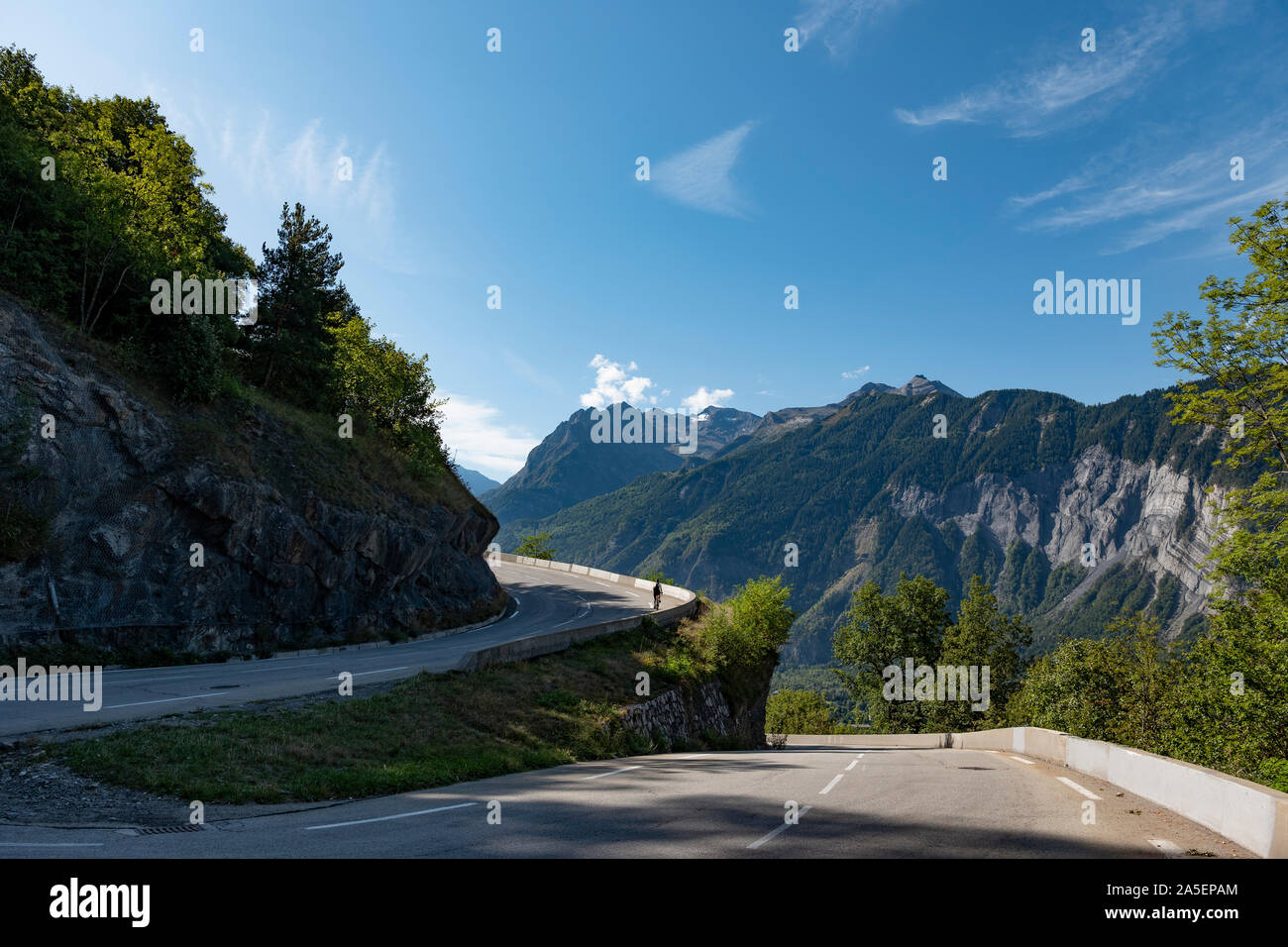 Alpe d'Huez, Frankreich. Stockfoto