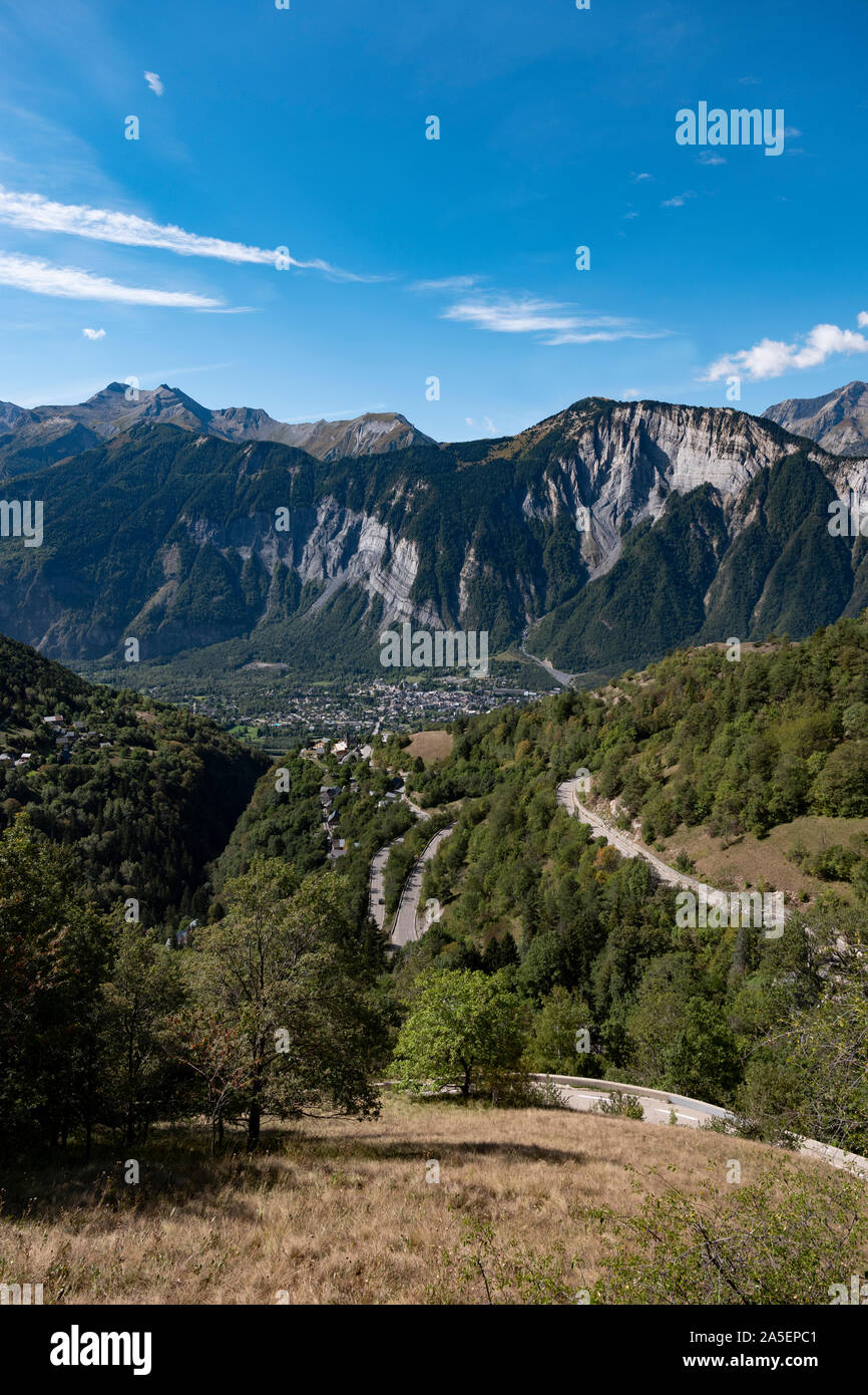 Alpe d'Huez, Frankreich. Stockfoto