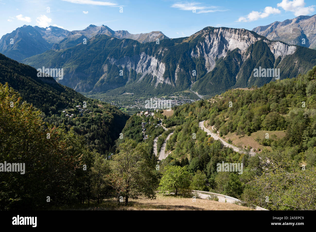 Alpe d'Huez, Frankreich. Stockfoto