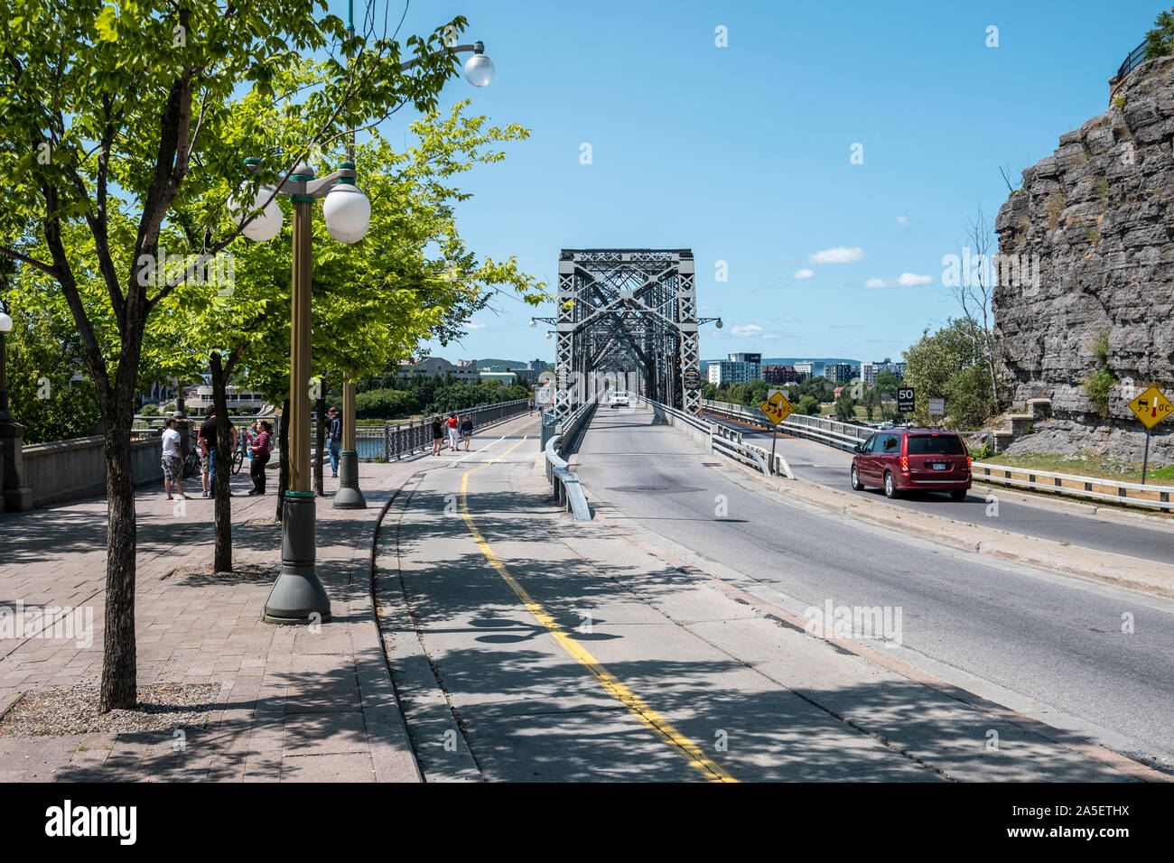 Eine Ansicht von Alexandra Brücke während des Tages, Ottawa, Kanada Stockfoto