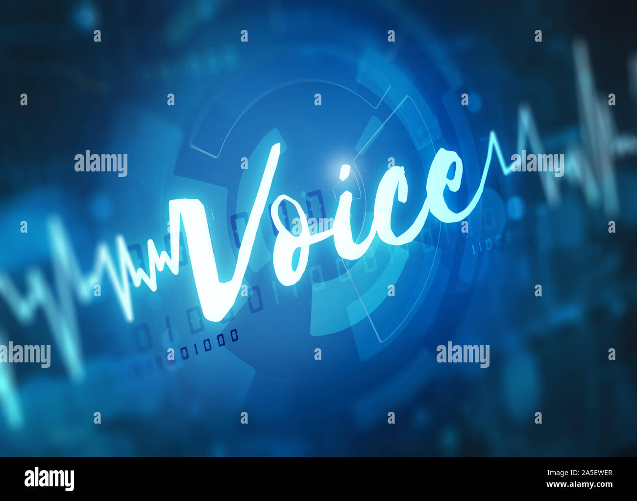 Voice Überprüfung und Anerkennung Technologie Stockfoto