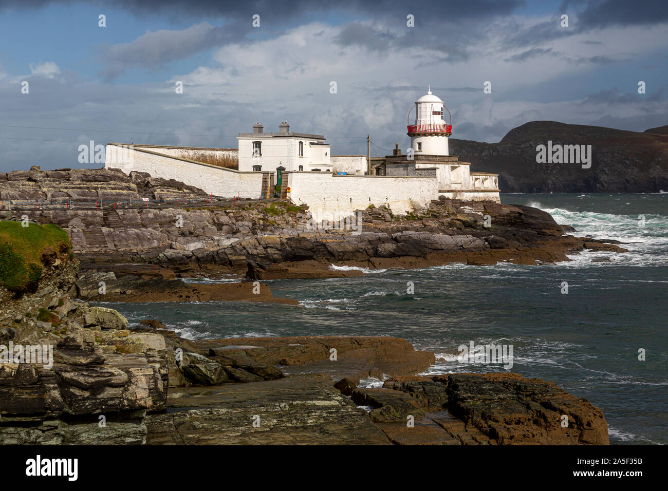 Valentia Island Lighthouse, County Kerry, Irland Stockfoto