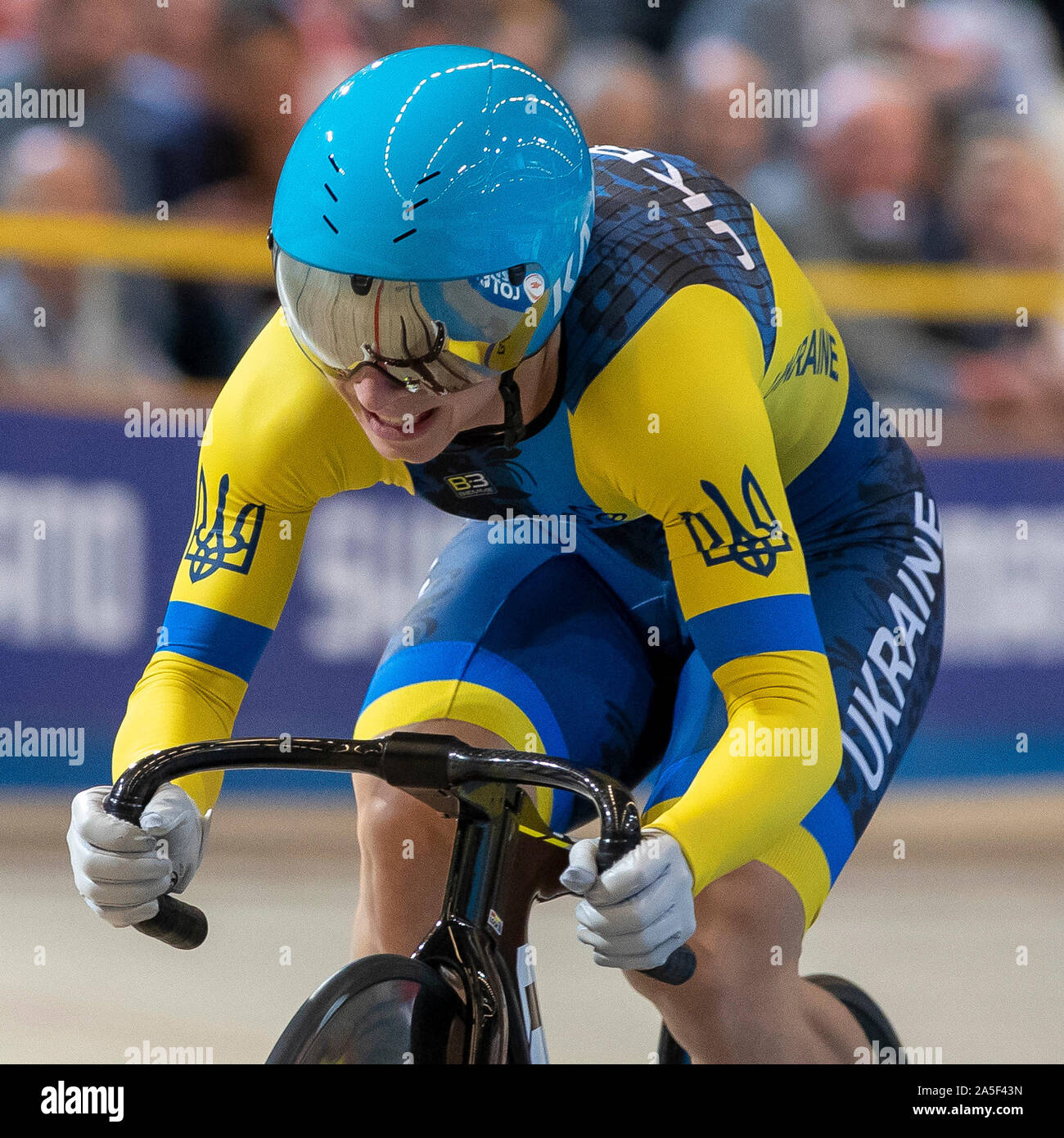 Apeldoorn, Niederlande. Okt, 2019 20. APELDOORN, 20-10-2019, allsports, Omnisport Apeldoorn, Starikova Olena (UKR) im 500 m Zeitfahren während der Track Radfahren Europameisterschaften, Ek Baanwielrennen. Credit: Pro Schüsse/Alamy leben Nachrichten Stockfoto