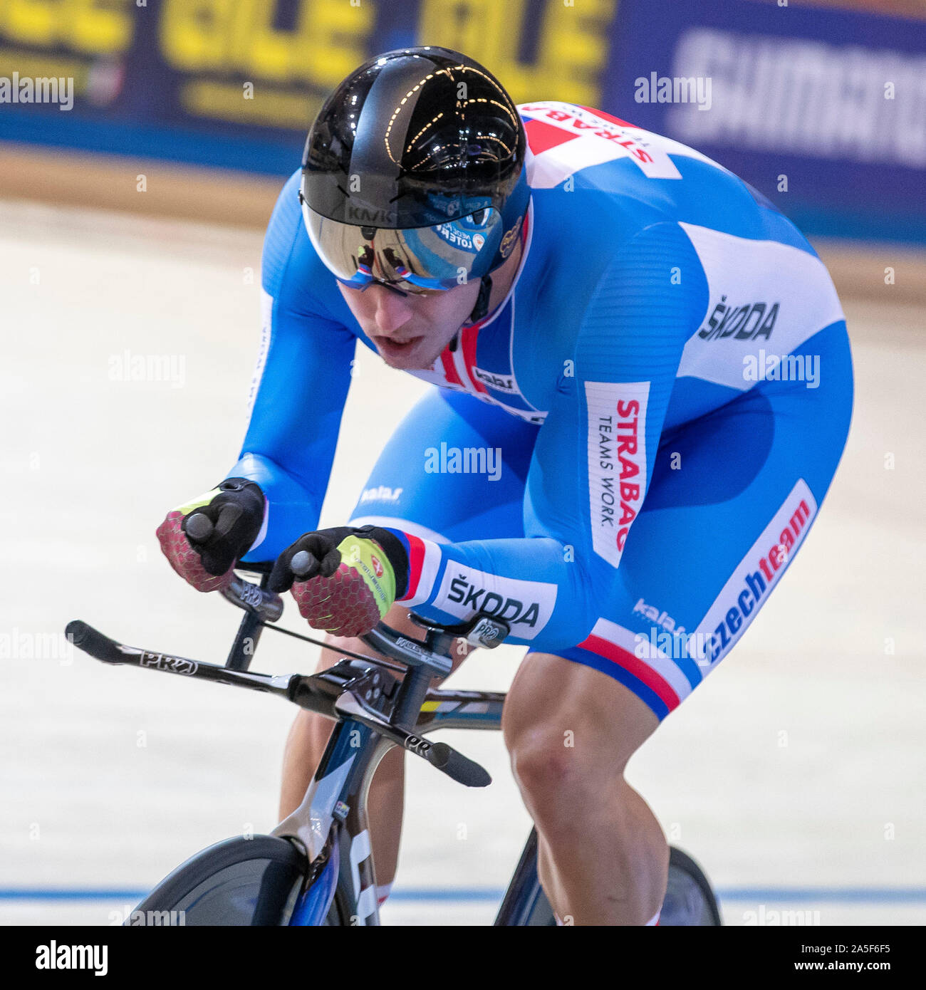 Apeldoorn, Niederlande. Okt, 2019 20. APELDOORN, 20-10-2019, allsports, Omnisport Apeldoorn, Robin Wagner an die 1000m für Männer während der Track Radfahren Europameisterschaften, Ek Baanwielrennen. Credit: Pro Schüsse/Alamy leben Nachrichten Stockfoto