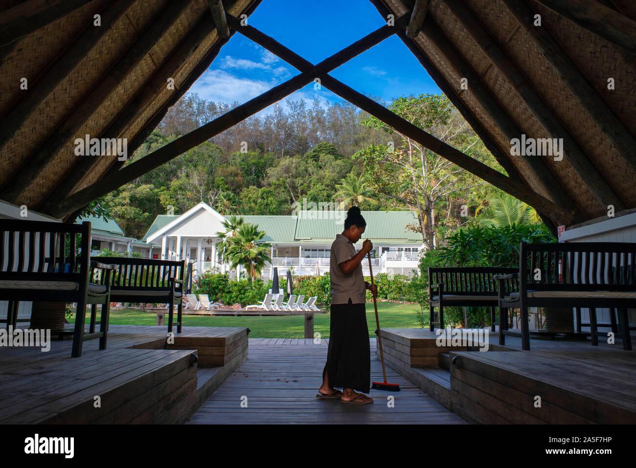 Malolo Island Resort und Likuliku Resort, Mamanucas Inselgruppe Fidschi Stockfoto