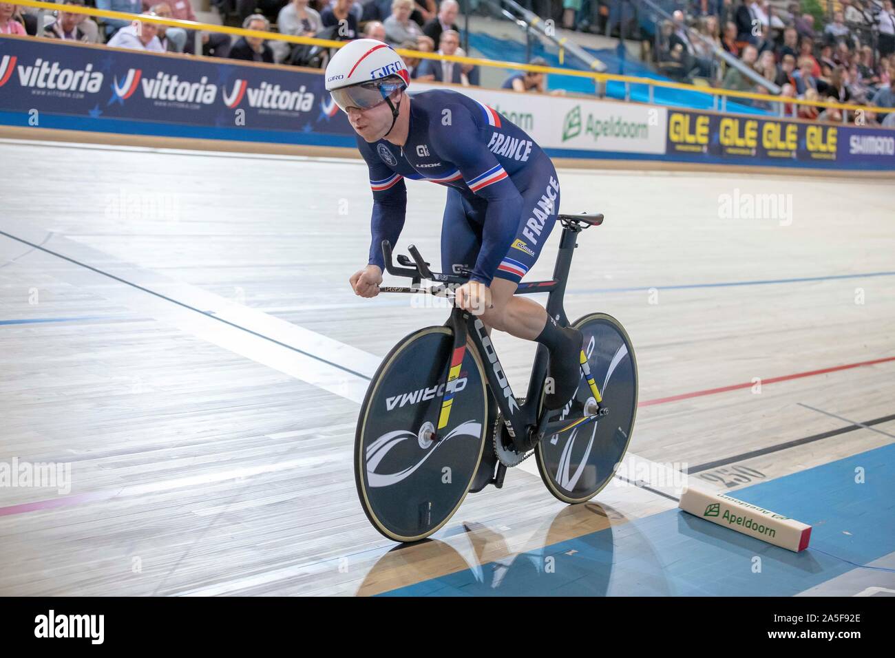 Apeldoorn, Niederlande. Okt, 2019 20. APELDOORN, 20-10-2019, allsports, Omnisport Apeldoorn, Michael D Almeida am 1000 Meter timesprint für Männer während der Track Radfahren Europameisterschaften, Ek Baanwielrennen. Credit: Pro Schüsse/Alamy leben Nachrichten Stockfoto