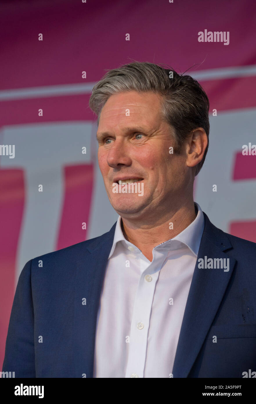 MPs Keir Starmer, Dianne Abbott und Emily Anti-Brexit Thonberry bei einer Demonstration vor Häusern des Parlaments als MPs pass Bill kein deal Brexit in London, England, UK zu verhindern Stockfoto