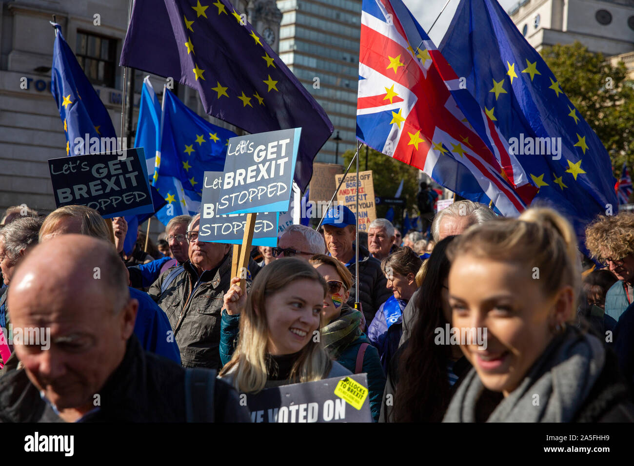 London, England, 19. Oktober 2019; Abstimmung März anspruchsvolle ein zweites Referendum über Brexit. Stockfoto