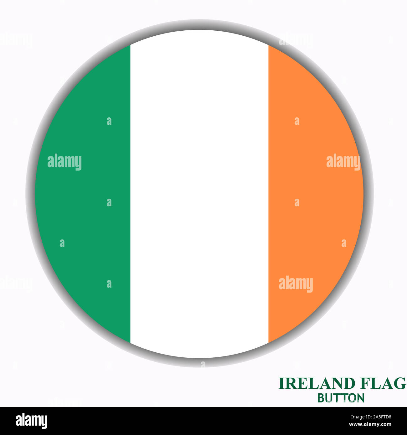 Taste Bright mit Flagge von Irland. Happy St. Patricks Tag Hintergrund. Helle Abbildung mit irischer Flagge. Stockfoto