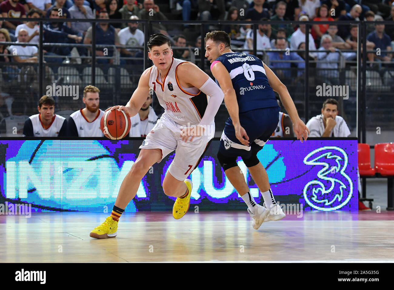 Roma, Italien. Okt, 2019 20. Virtus Roma gewinnt der fünfte Tag der LBA-Meisterschaft gegen Fortitudo Bologna 79-65 (Foto von Domenico Cippitelli/Pacific Press) Quelle: Pacific Press Agency/Alamy leben Nachrichten Stockfoto