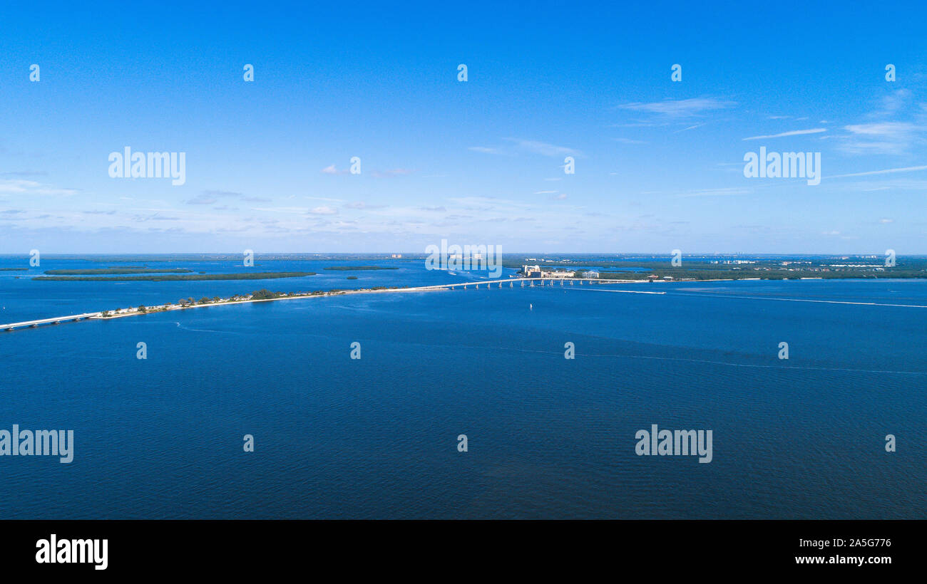 Sanibel Island Causeway, der von Punta Rassa in Fort Myers zu den Stränden von Captiva und Sanibel Stockfoto