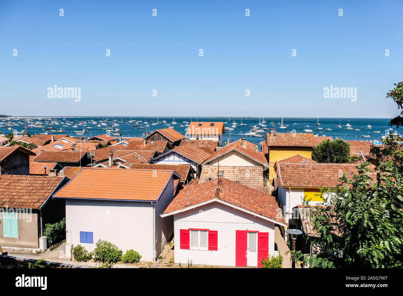 Französischen Küsten Fischerdorf L'Herbe von Atlantischen Ozean Stockfoto