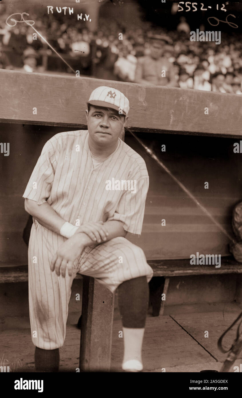 Babe Ruth, New York American League Baseball Stockfoto