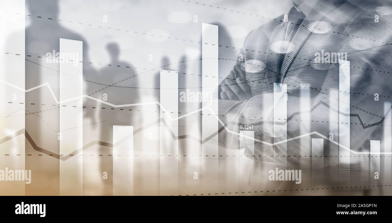 Business Team Händler investment Planung und Analyse Grafik Börse Trading mit Aktien Chart Daten Stockfoto