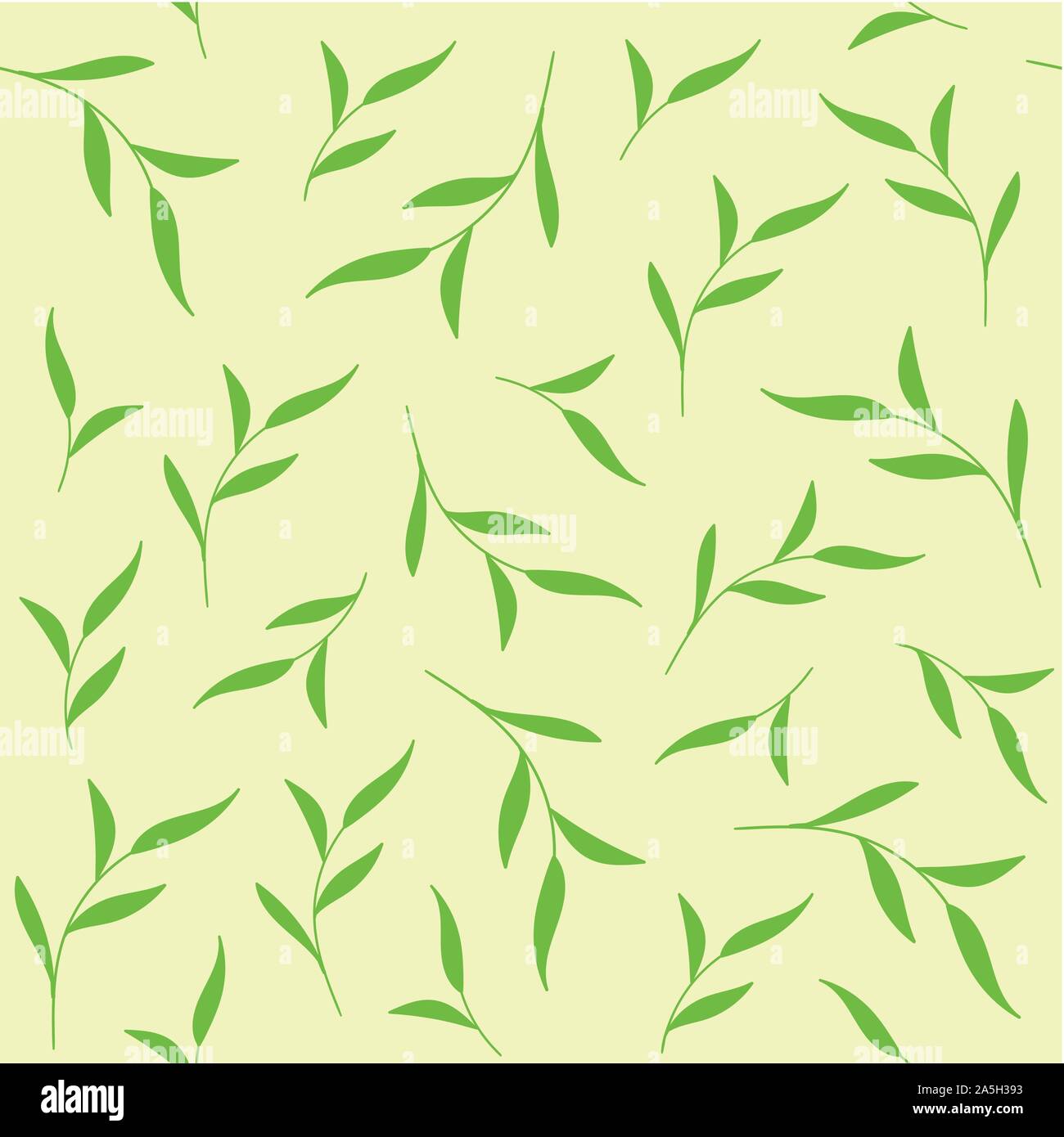 Grüne Blätter nahtlose Muster für Kaffee Paket Stock Vektor