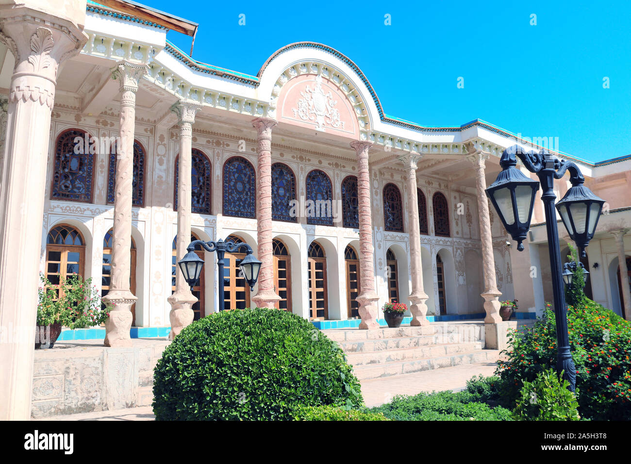 Hof und Garten eines Shah Haus, in Isfahan für die Ankunft des Schah, im Iran gebaut Stockfoto