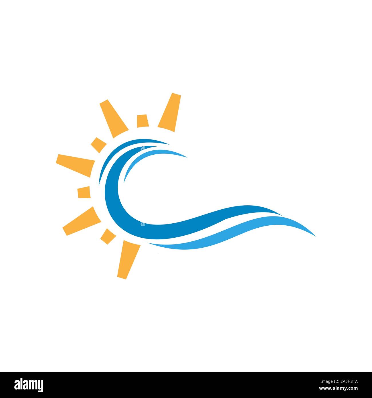 Wasser und Sonne Symbol Graphic Design template Vector Stock Vektor