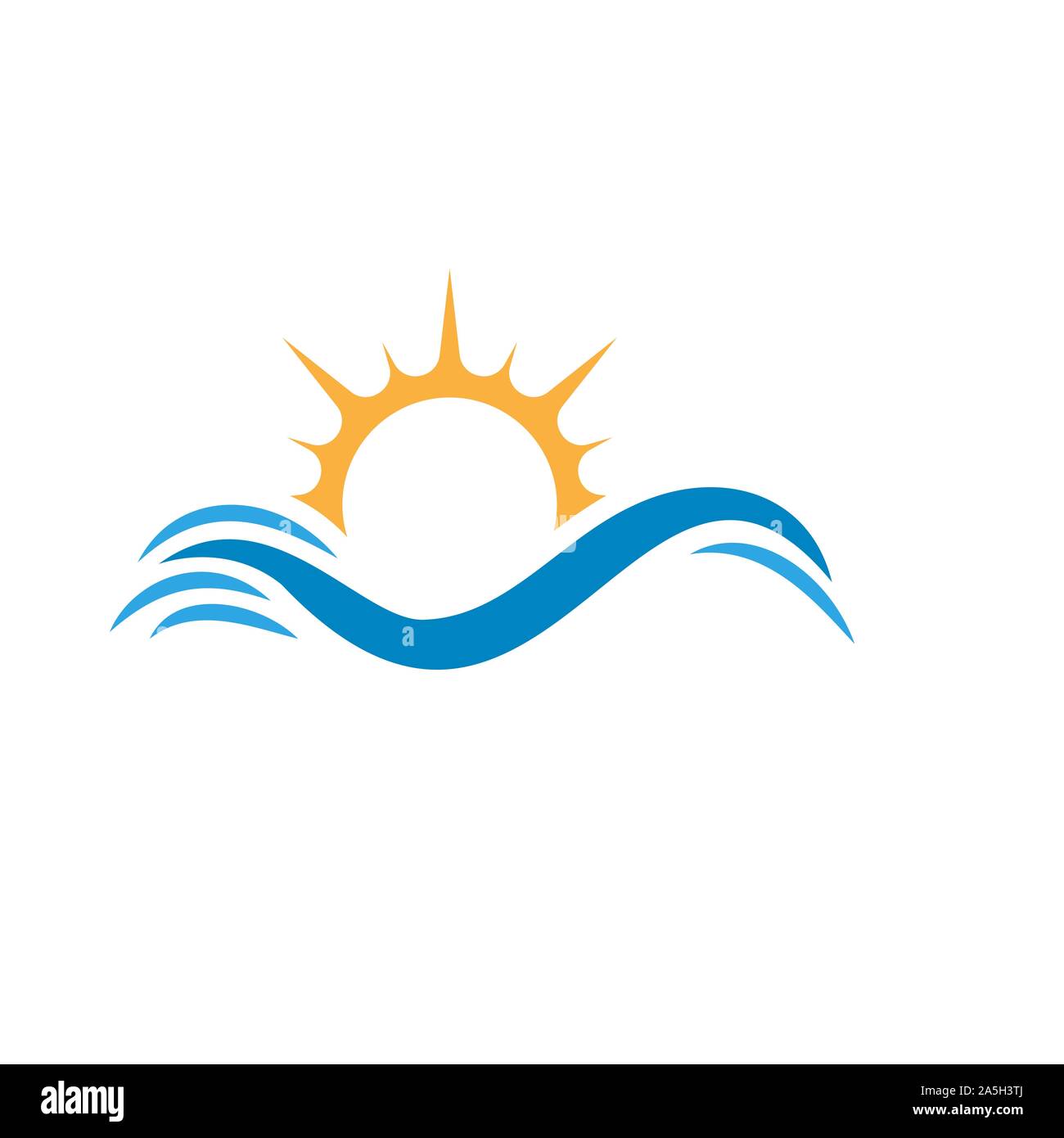 Wasser und Sonne Symbol Graphic Design template Vector Stock Vektor