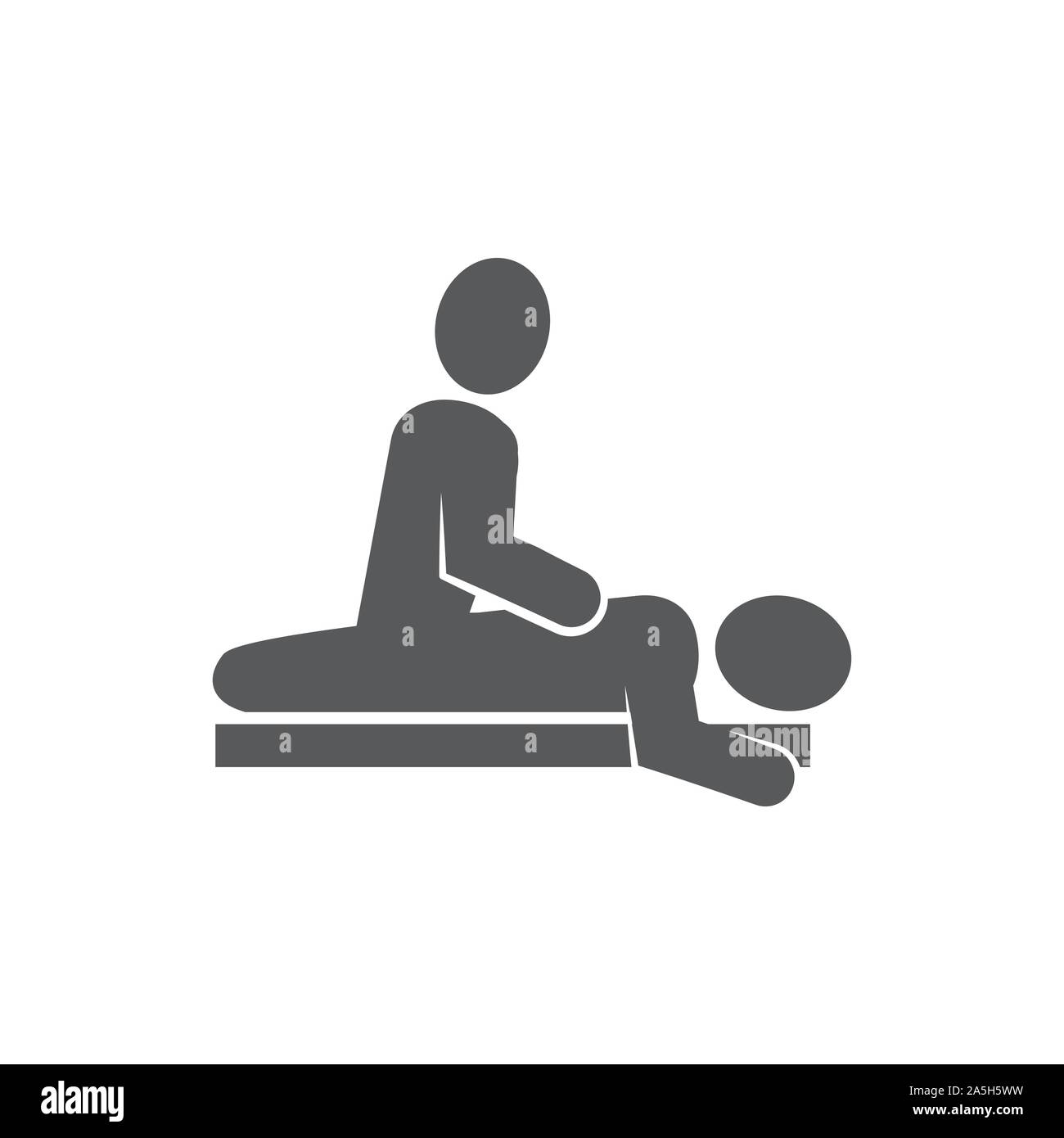 Massage Symbol auf weißem Hintergrund Stock Vektor