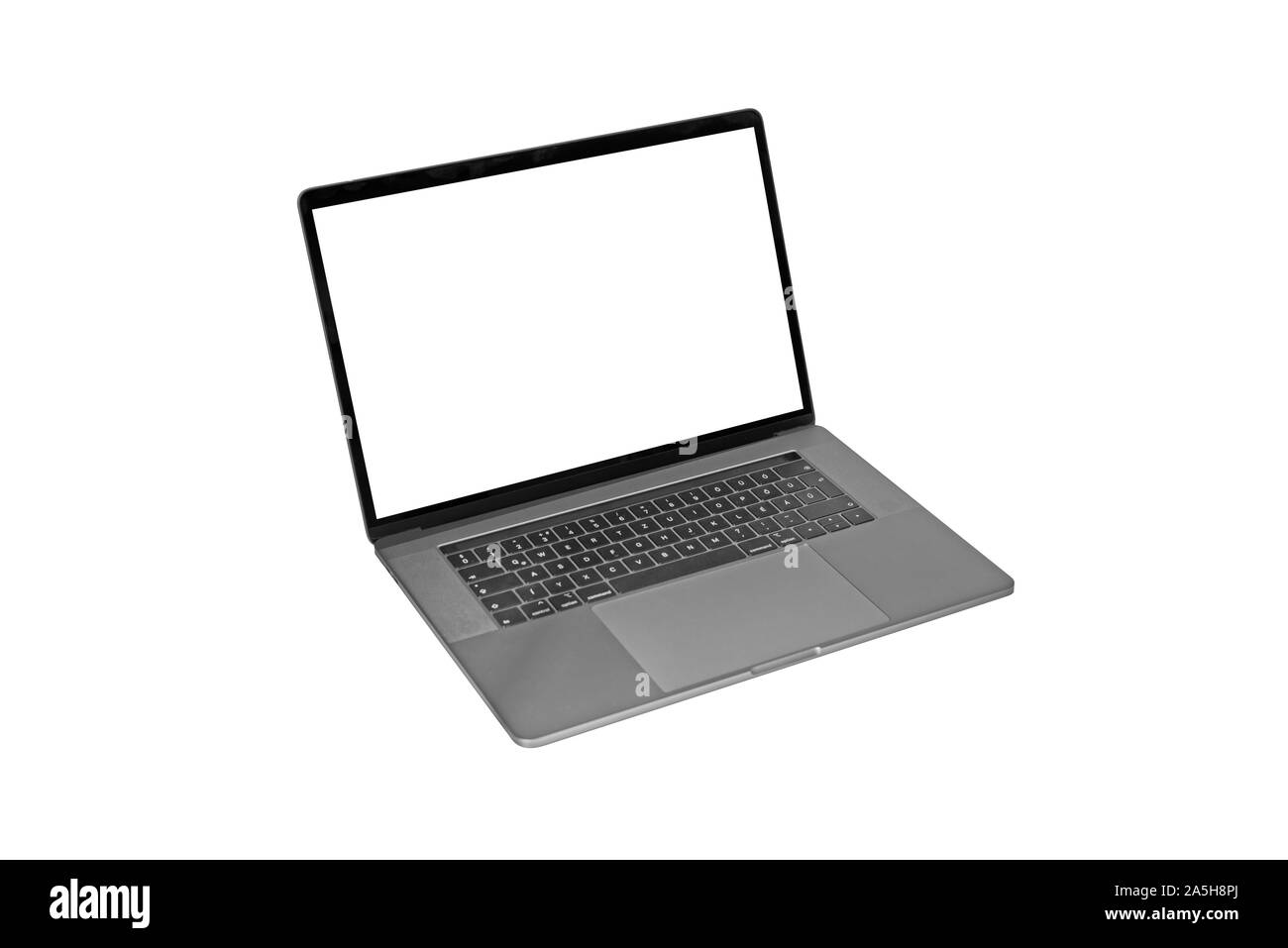 Isoliert Laptop mit isolierten Display für mockup. Stockfoto