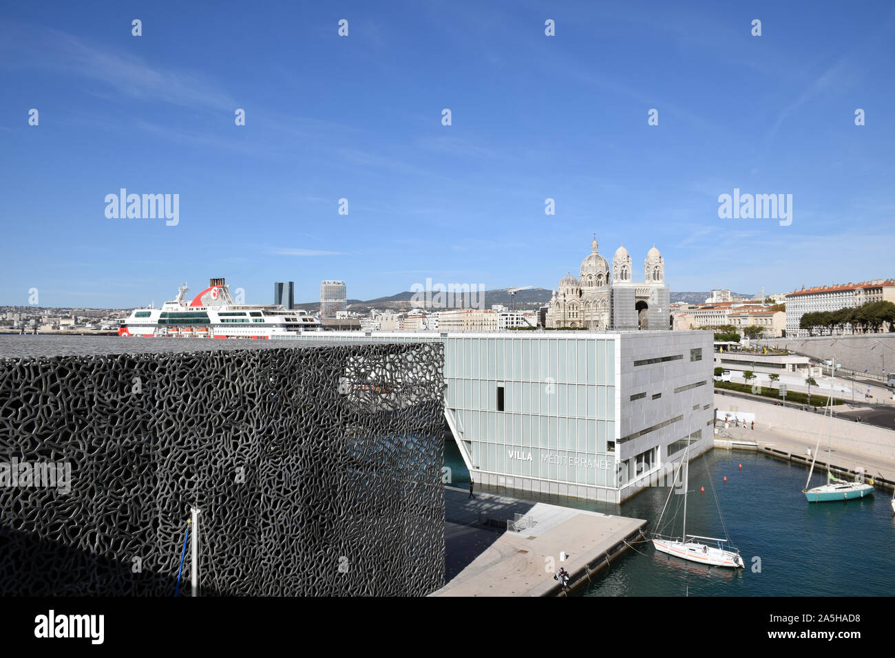 MuCEM, Museum für Europäische und mediterrane Kulturen, Marseille, Frankreich Okt 2019 Stockfoto